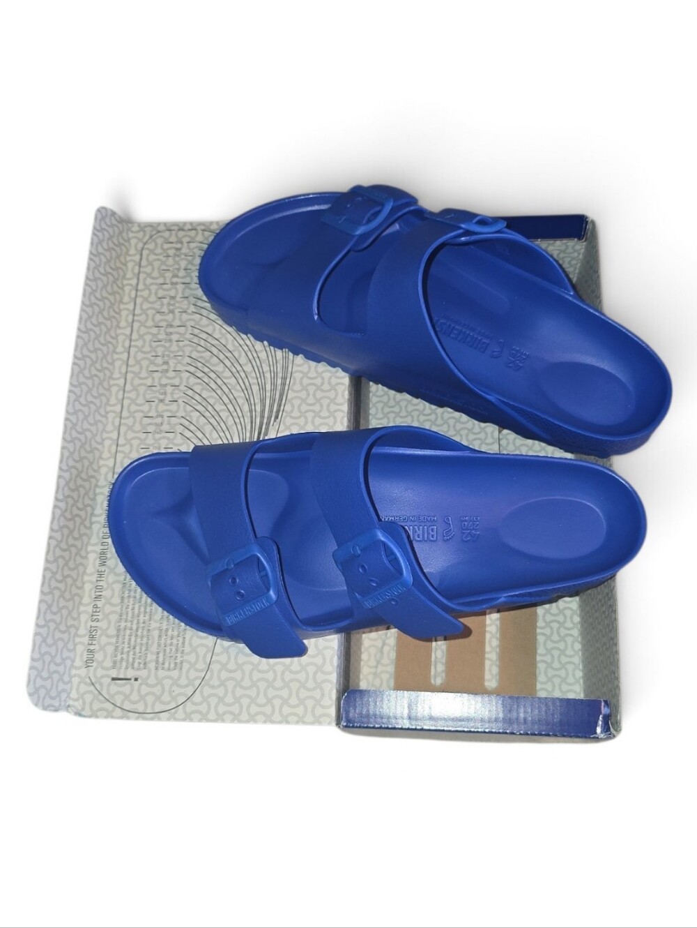 Birkenstock Blue Two-Buckle EVA Kids Slide Sandals